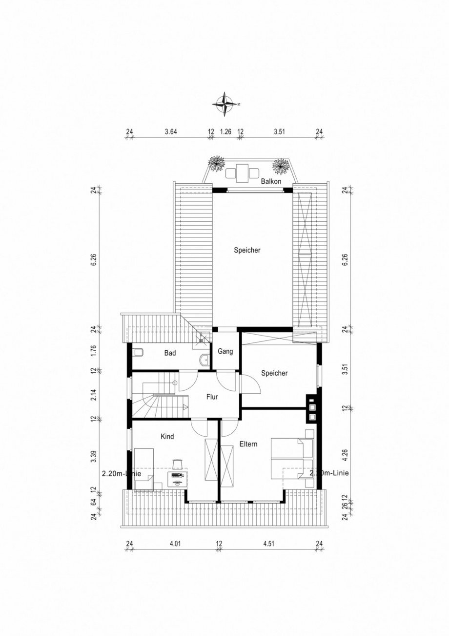 Grundriss DG Einfamilienhaus Gummersbach
