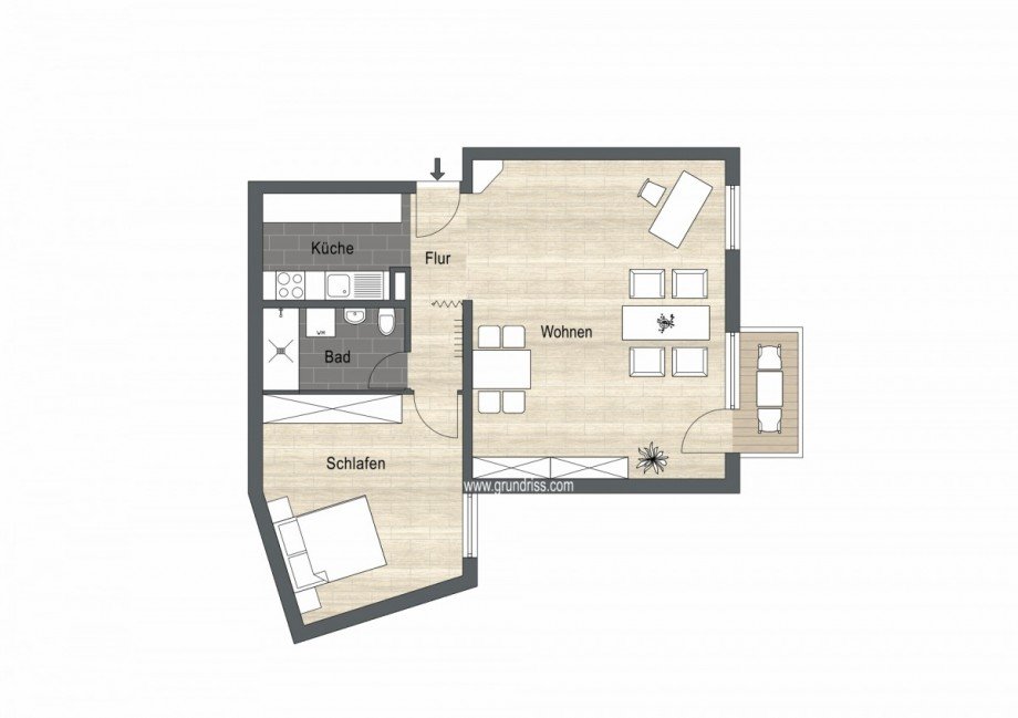 Wohnungsgrundriss Etagenwohnung K�ln