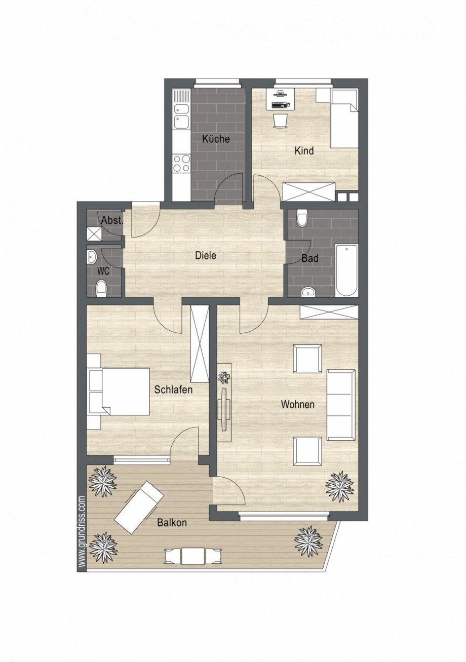Wohnungsgrundriss Etagenwohnung Dormagen