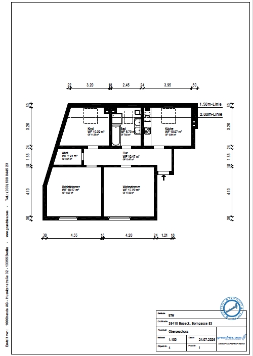 Wohnungsgrundriss Etagenwohnung Buseck