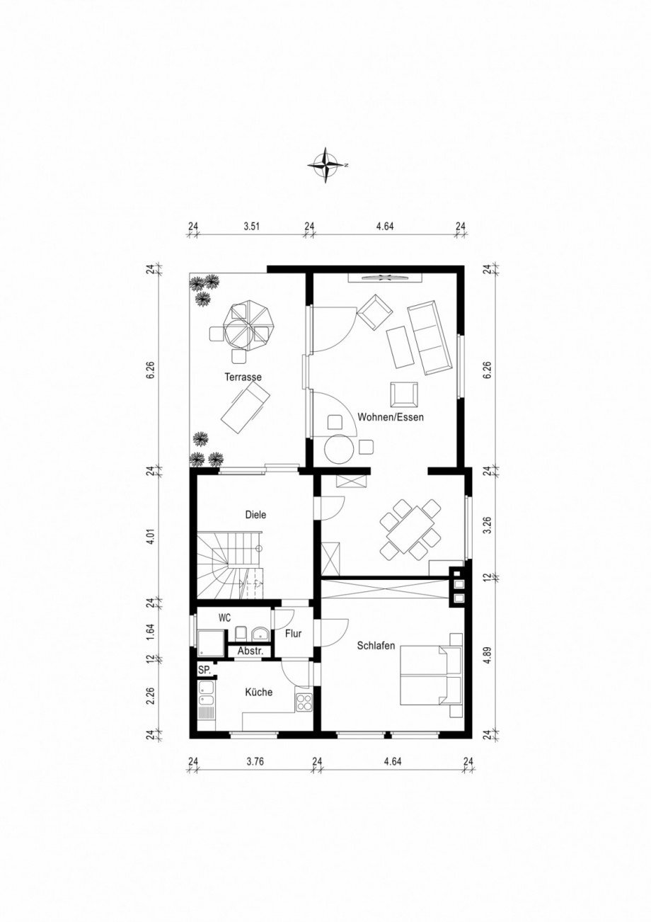 Grundriss EG Einfamilienhaus Gummersbach