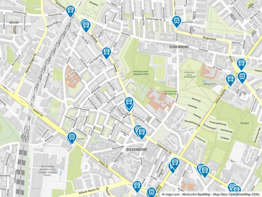 Umgebungsplan Dachgeschosswohnung K�ln