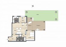 Grundriss Vermiete 3-Zi.-Wohnung mit gro�er Terrasse & Gartenanteil - inkl. Garage & Kamin im Norden K�lns