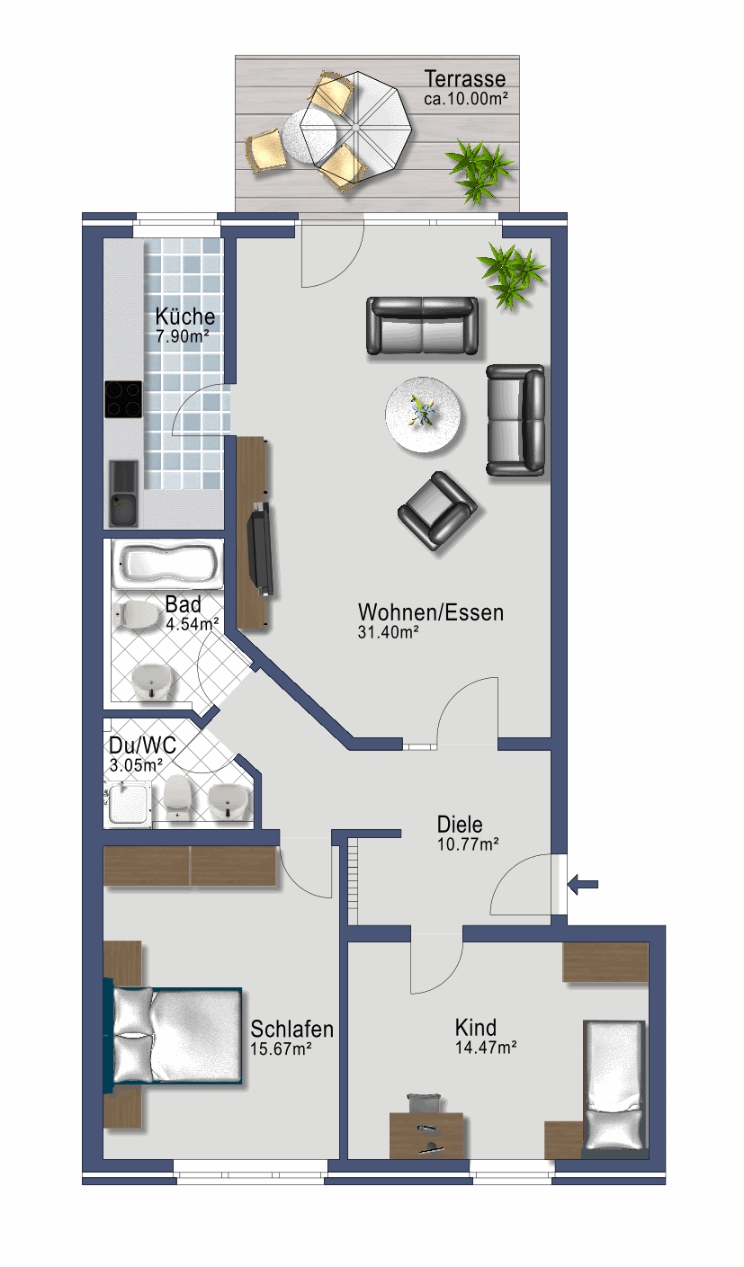 Wohnungsgrundriss Etagenwohnung Frechen