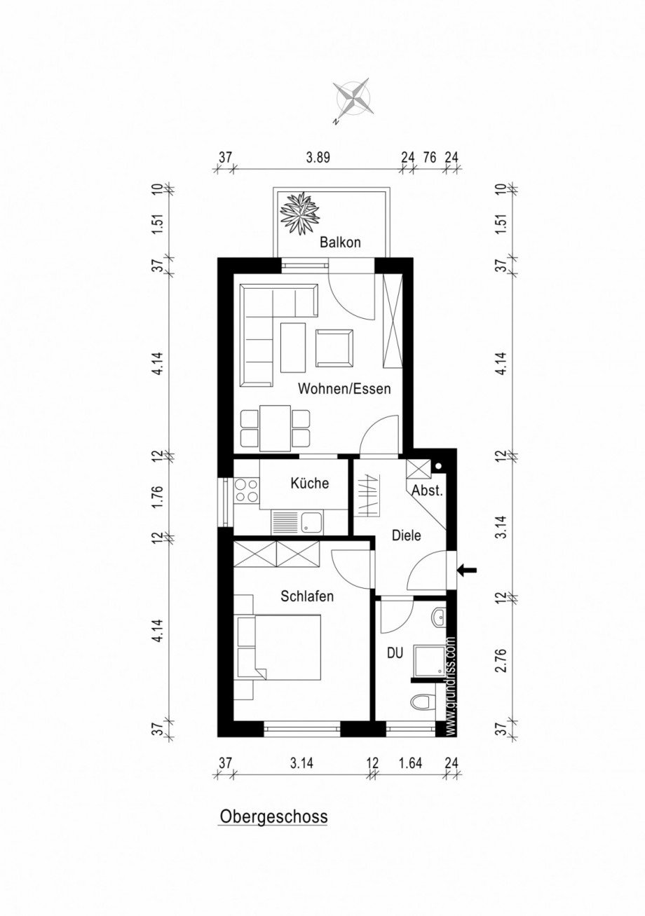 Wohnungsgrundriss Etagenwohnung Alsfeld
