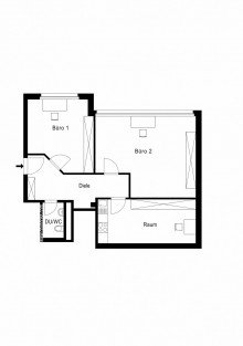 Grundriss B�ro B�ro mit 3 R�umen, ca. 71 m�, in H�rth-Efferen - frei zum 31.03.2026, eventl. auch fr�her m�glich